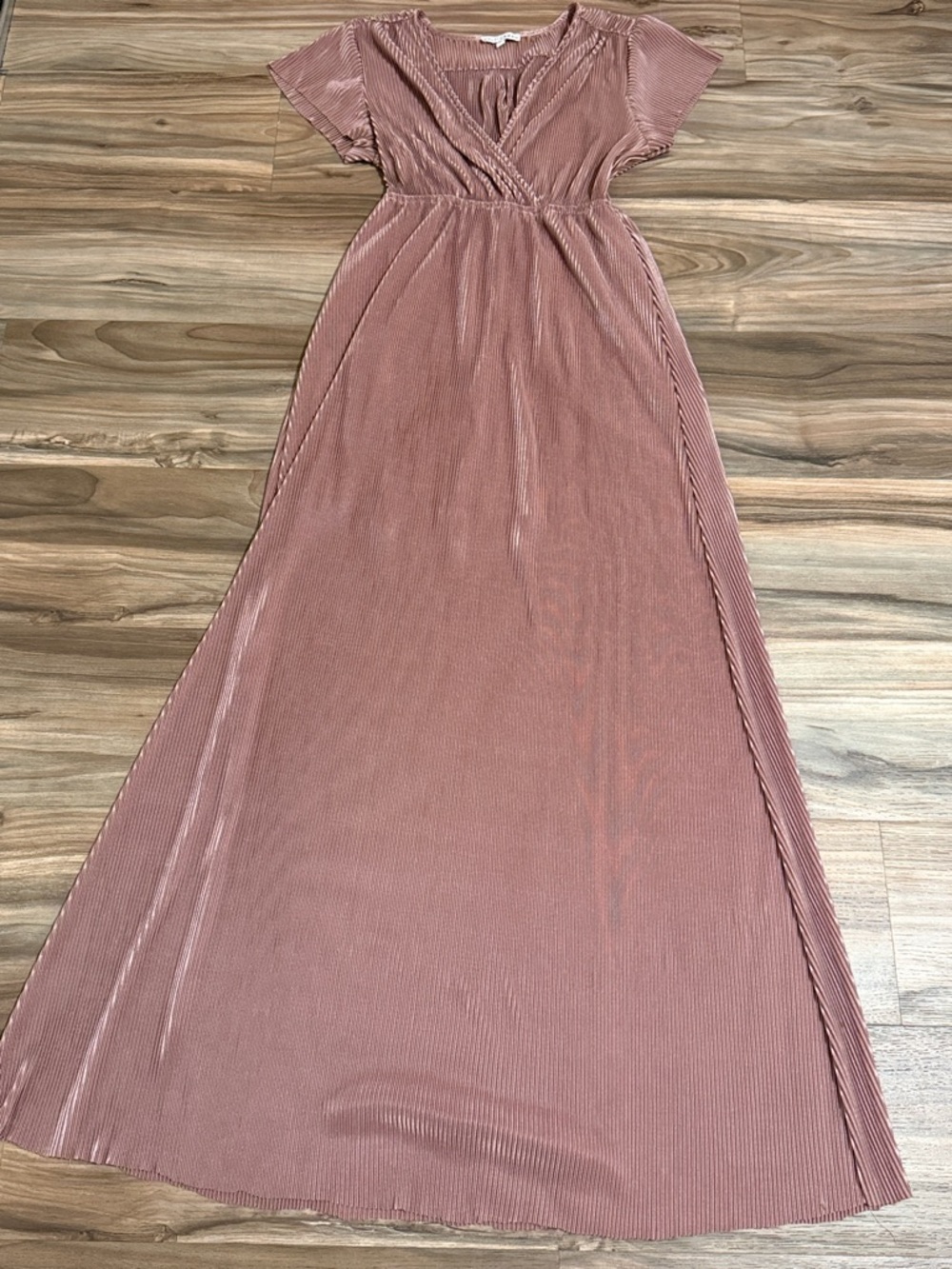 Baltic Born Athena Pleated Maxi Dress S/S Autumn Orchid Mauve Women’s Sz. S